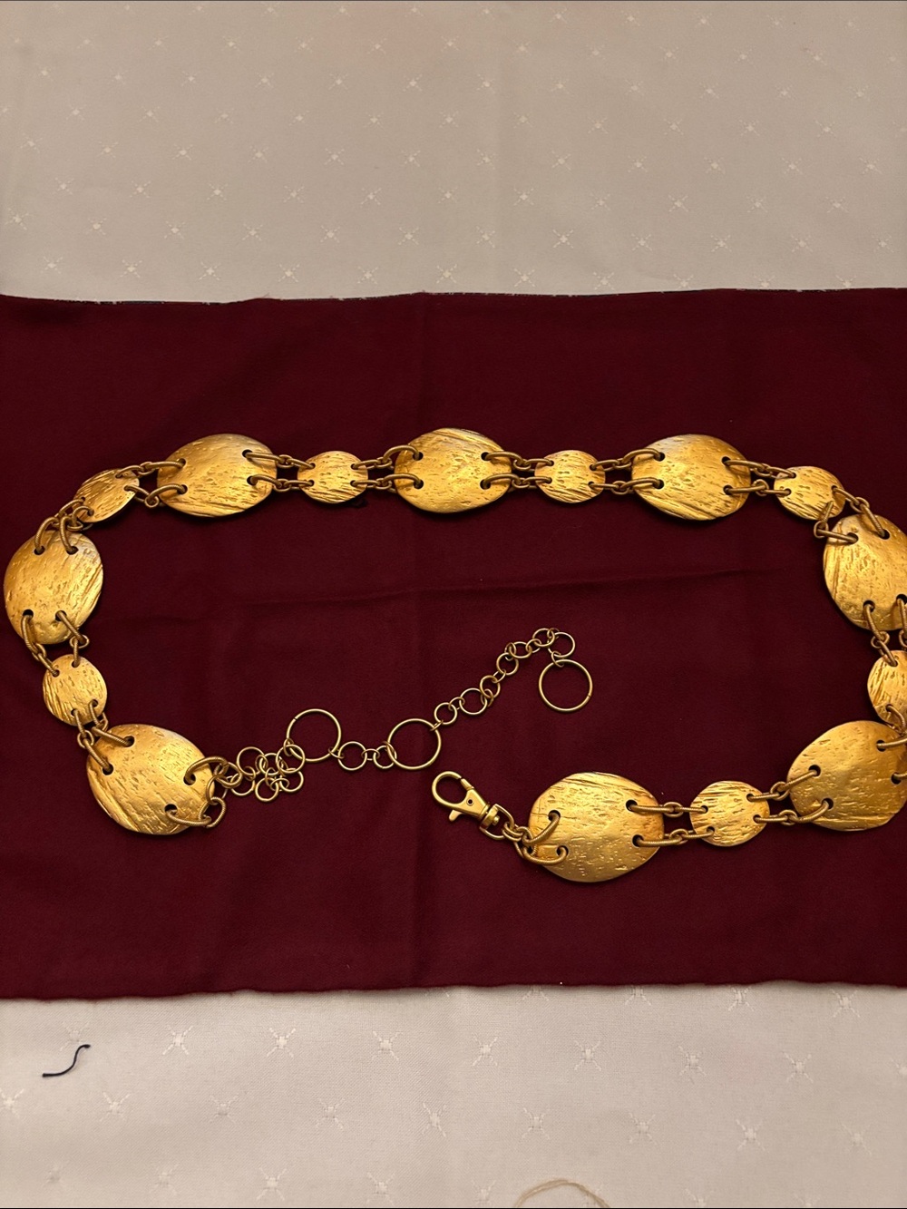 St. John Gold nugget and chain belt